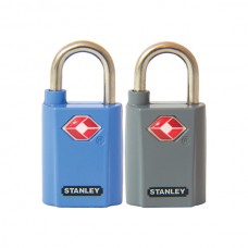 STANLEY Travel Max  Combo Pack 2 Padlocks 20MM in Blue/Grey CD5740 S822-073